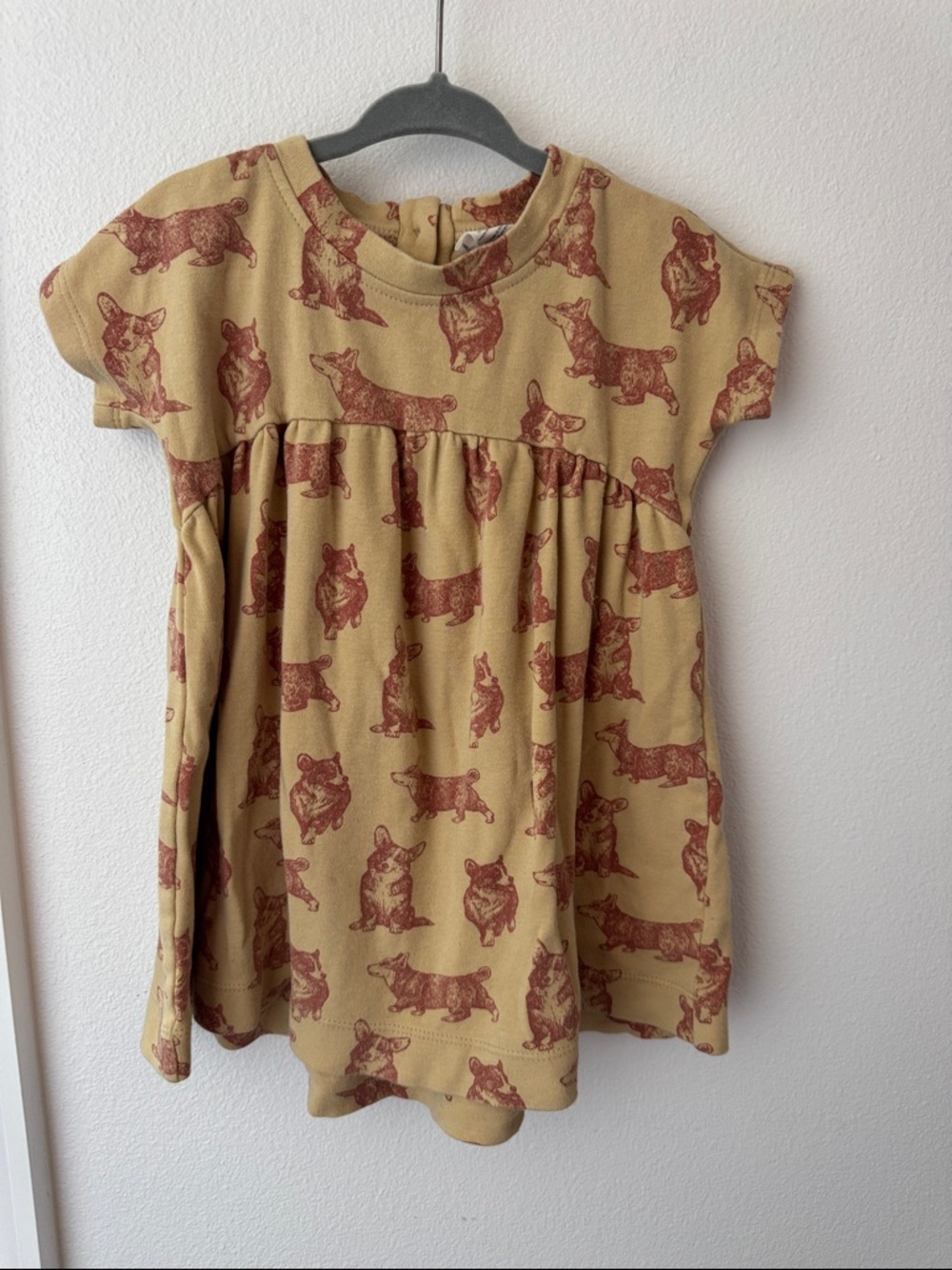 •Kate Quinn • Toddler Girls' Short Sleeve Corgi Print Dress 18-24 mo
